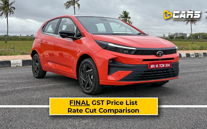Confirmed Tata Altroz New GST Rate List & Old vs New Comparison w/ GST Price Cut