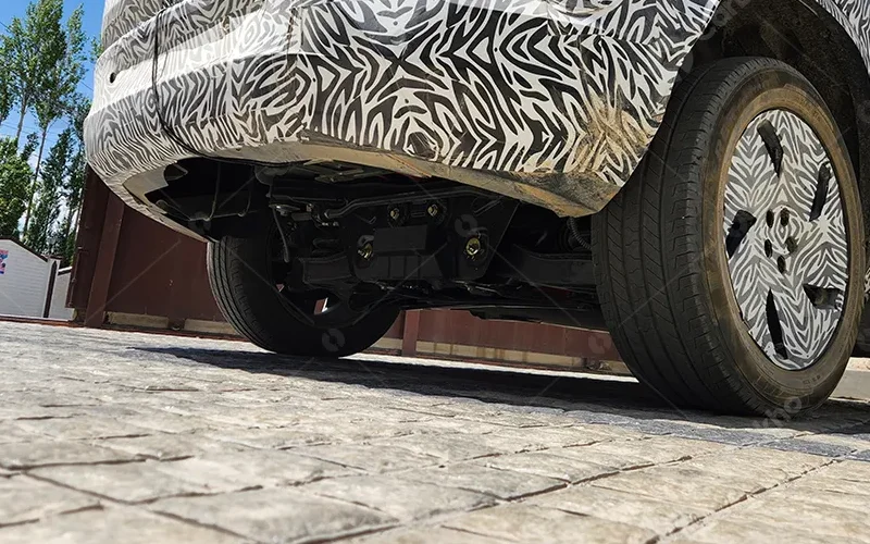 2025 tata harrier ev spied with rear mounted electric motor