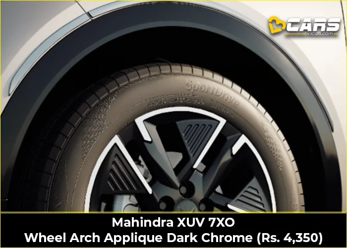 Mahindra XUV 7XO Wheel Arch Applique Dark Chrome (Rs. 4,350)