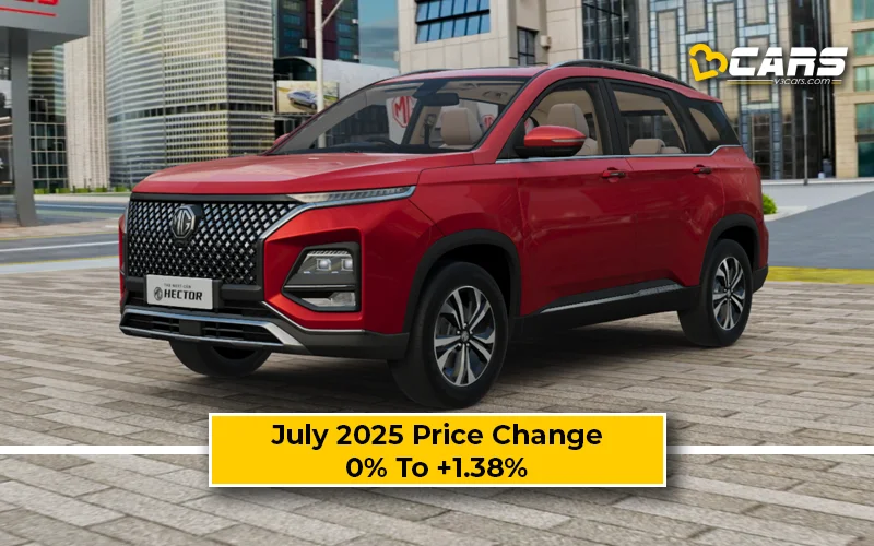 #FirstSpot – July 2025 MG Hector Price Change — Hiked By Up To 30k
