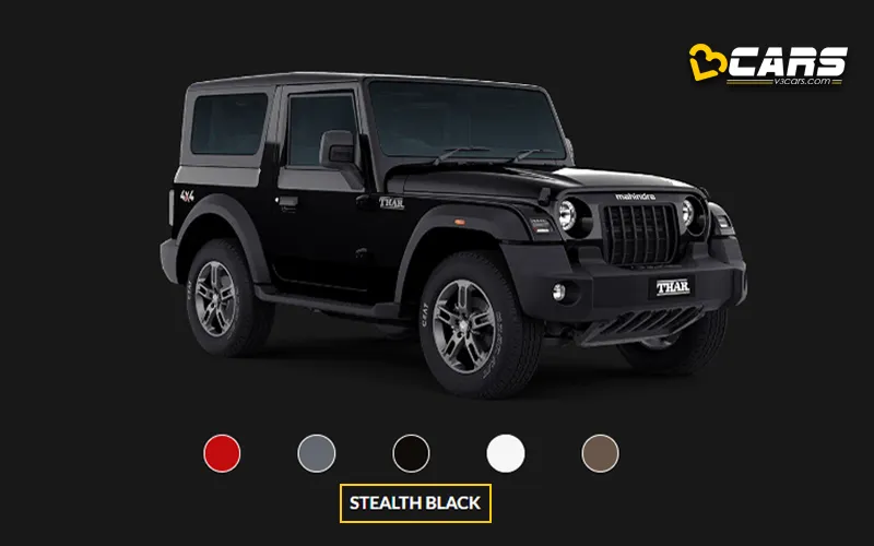 First spot mahindra thar scorpio classic dark stealth black colour
