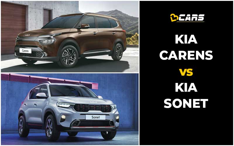 Kia Carens Vs Kia Sonet Price, Engine Specs, Dimensions Comparison