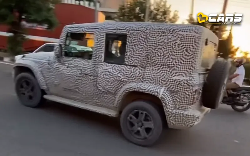 Mahindra xuv300 facelift spotted testing with thar 5 door