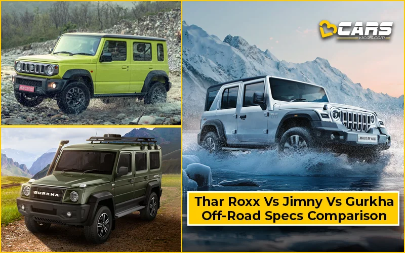 Mahindra Thar Roxx Vs Maruti Jimny Vs Gurkha Specs Comparison