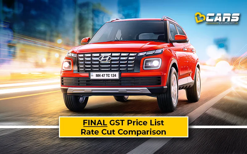 Confirmed Hyundai Venue & Venue N Line New GST Rate List & Old vs New Comparison w/ GST Price Cut