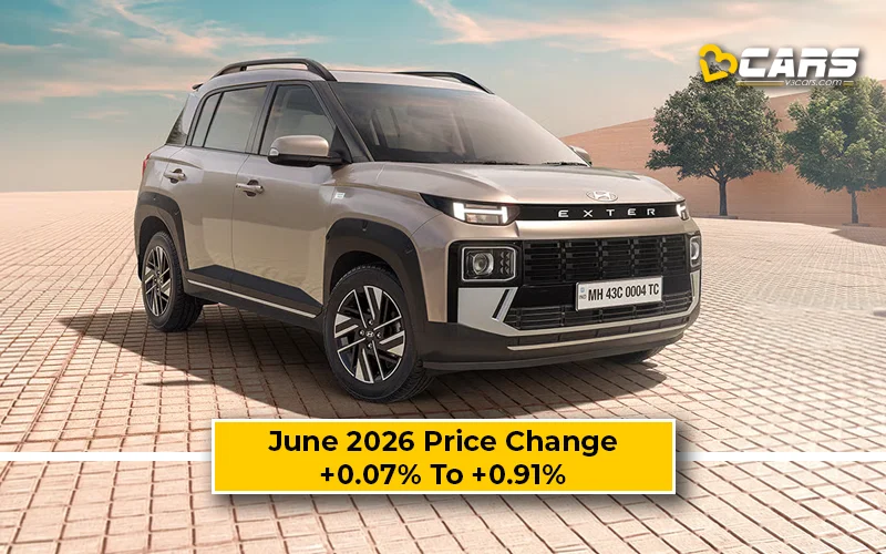First Spot: Hyundai Exter 2026 June Price Change - Hiked Up To Rs. 5.7k