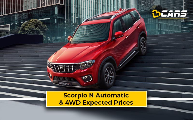 Mahindra Scorpio N Automatic, 4WD And 4WD Automatic Expected Prices