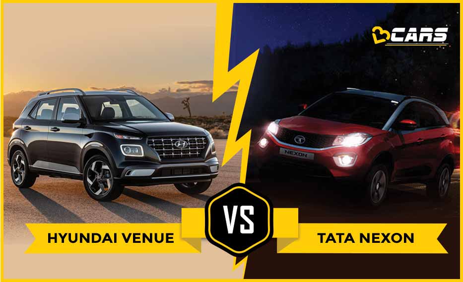 Hyundai venue vs Tata Nexon Price Comparison