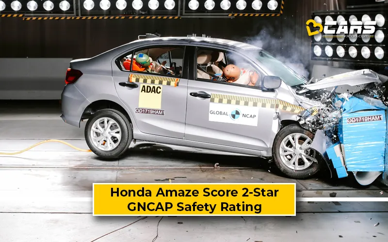 Honda Amaze Scores 2-Star Safety Rating In Global NCAP Crash Test