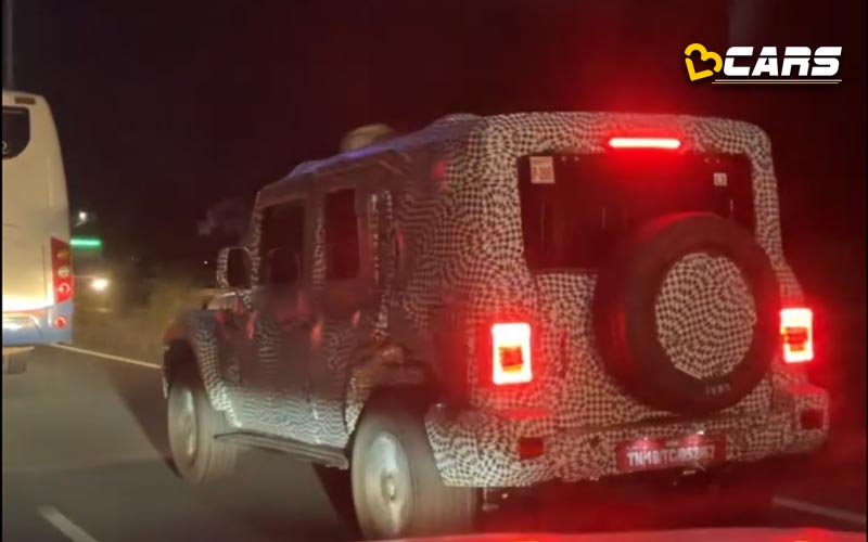 2023 mahindra thar 5 door spied