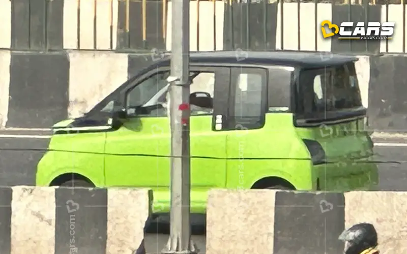 Mg comet ev spied undisguised in neon green ahead of launch