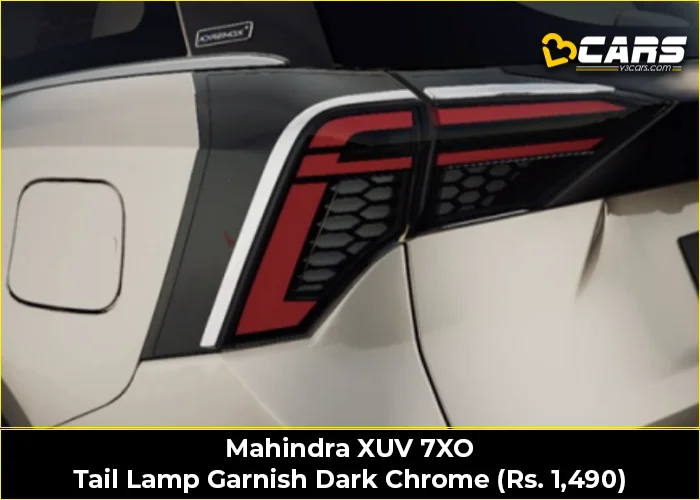 Mahindra XUV 7XO Tail Lamp Garnish Dark Chrome (Rs. 1,490)