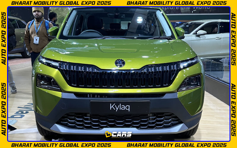Skoda kylaq showcased auto expo 2025