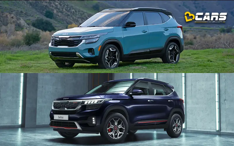 2023 kia seltos facelift vs current seltos top changes