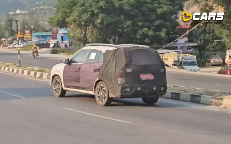 Hyundai alcazar spotted with different design over 2024 creta facelift
