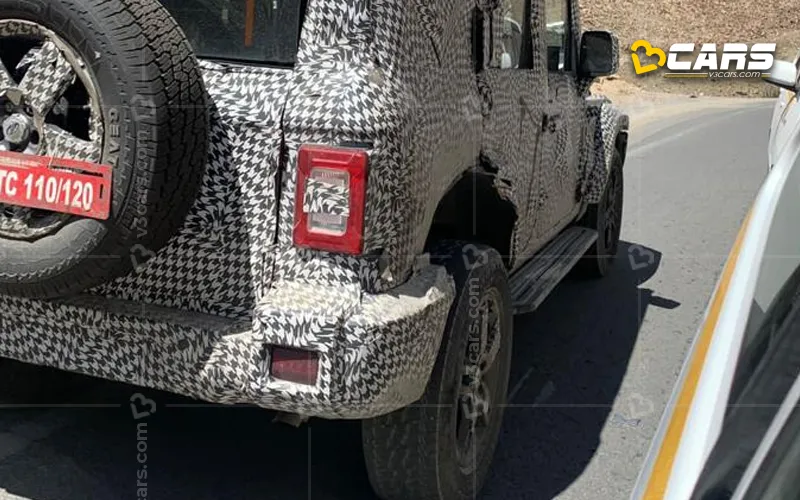 Mahindra thar 5 door spotted on test in leh