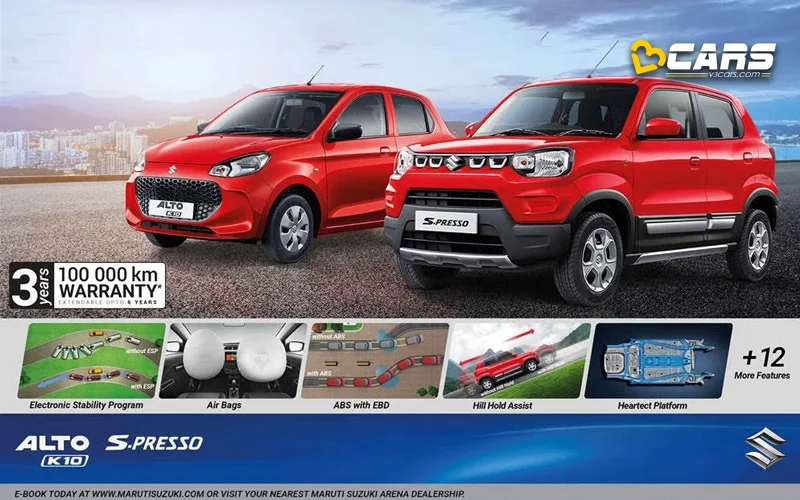 Maruti suzuki alto k10 spresso get esp as standard no price hike