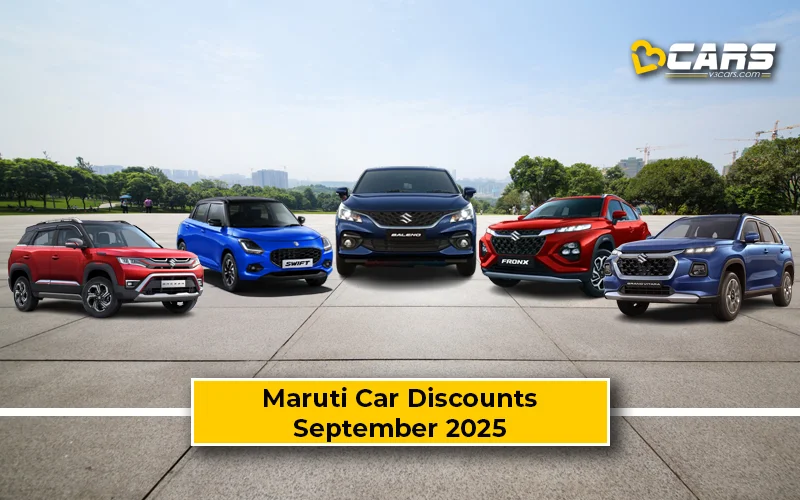 September 2025 — Maruti Suzuki Baleno, Swift, Fronx, Grand Vitara Discount Offers
