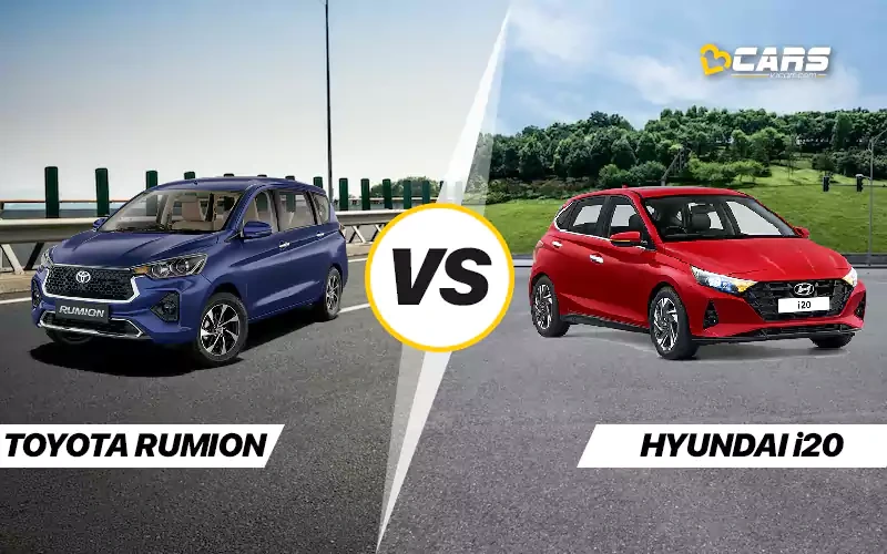 Toyota Rumion Vs Hyundai i20 Price, Engine Specs & Dimensions Comparison