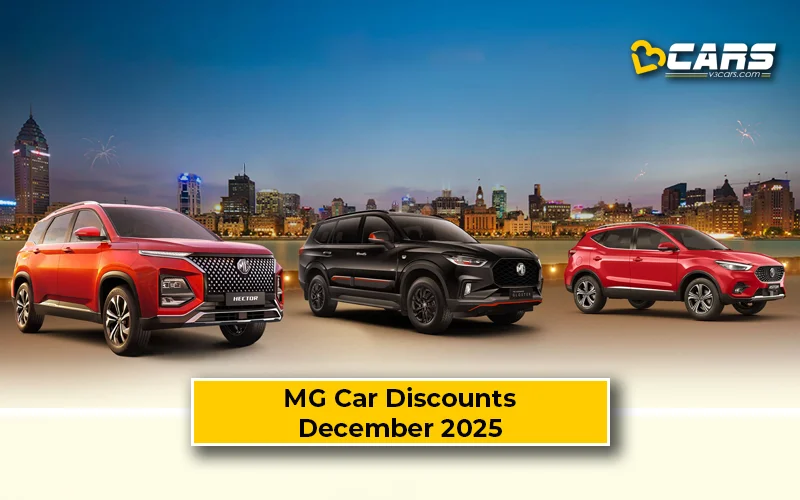 December 2025: MG Car Offers On Astor, Gloster, Comet EV