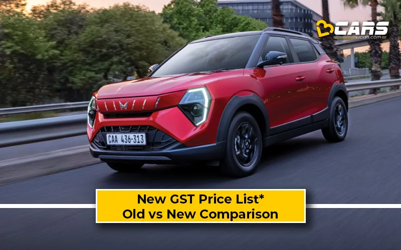 Mahindra XUV3XO — New GST Rate List & Old vs New Comparison (Tentative Prices; Sep 22)