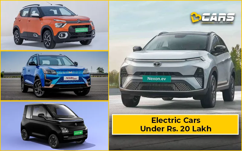 6 Electric Cars (EV) Under Rs. 20 Lakh
