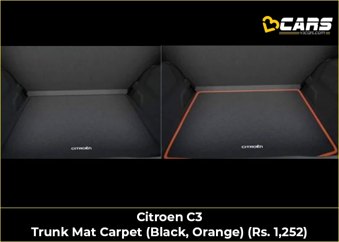 Citroen C3 Trunk Mat Carpet (Black, Orange) (Rs. 1,252)