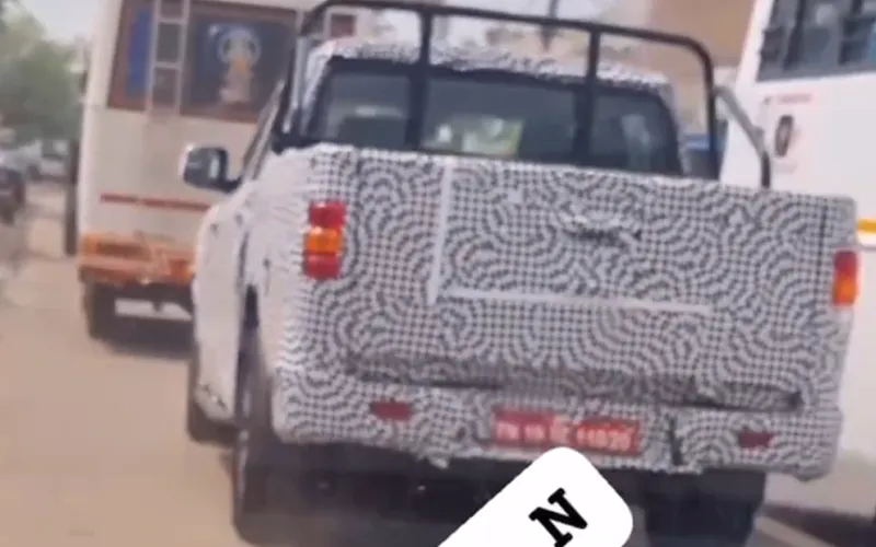 Mahindra scorpio n global pik up truck test mule spotted
