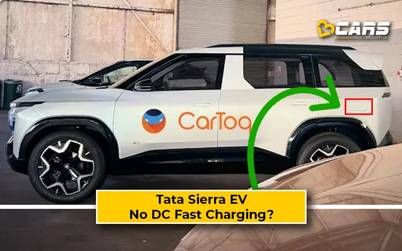 Tata Sierra EV 2025 Doesn’t Seem To Have A DC Fast Charging Port