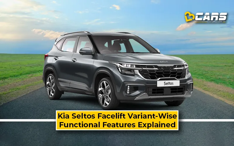 2023 Kia Seltos Facelift Standard Functional Features And Variant-wise Comparison