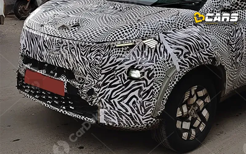 New gen tata nexon led headlight drl spied