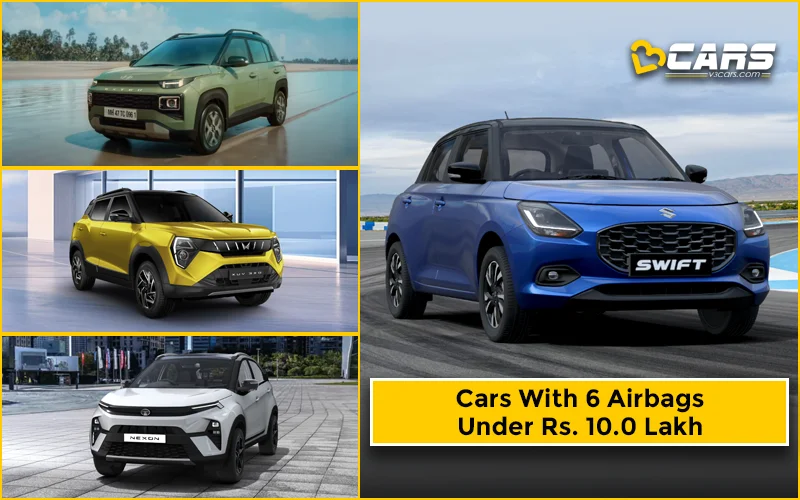 Cars With 6 Airbags Under Rs. 10 Lakh