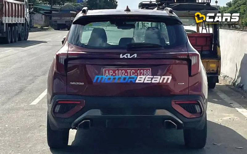 2023 kia seltos facelift spotted undisguised