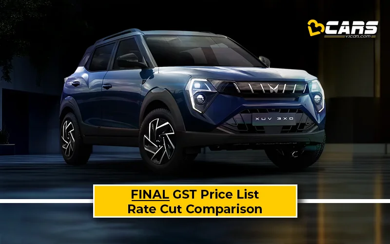 Confirmed Mahindra XUV 3XO New GST Rate List & Old vs New Comparison w/ GST Price Cut