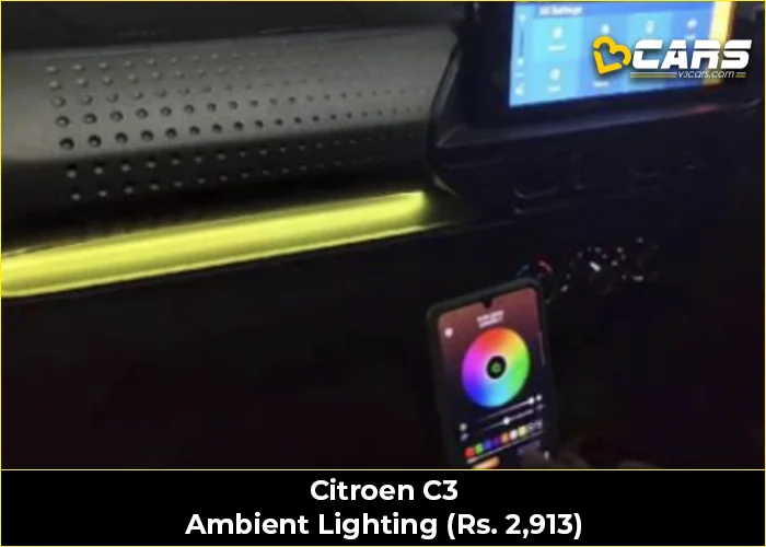 Citroen C3 Ambient Lighting (Rs. 2,913)