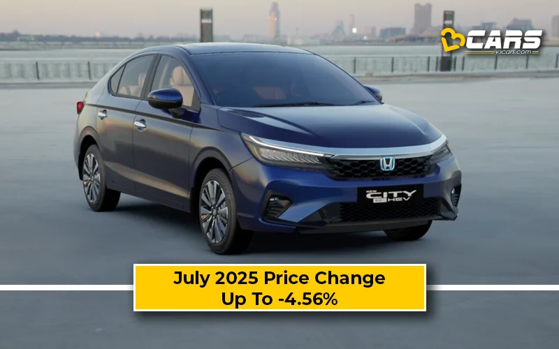 July 2025 Honda City Hybrid ZX Variant Price Change — Cut By Up To 95k; V Hybrid Discontinued