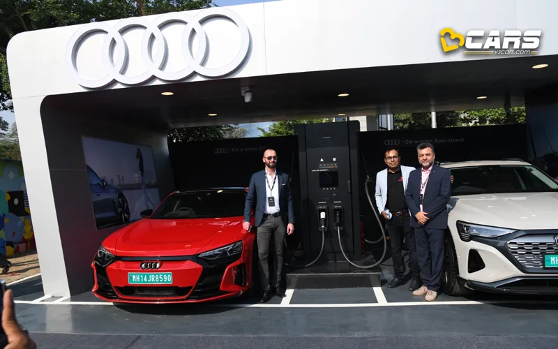 Audi unveiled india first ultra fast charging hub in mumbai