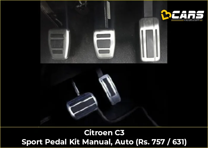 Citroen C3 Sport Pedal Kit Manual, Auto (Rs. 757 / 631)