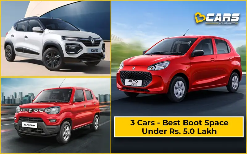 Cars Under Rs. 5 Lakh Best Boot Space