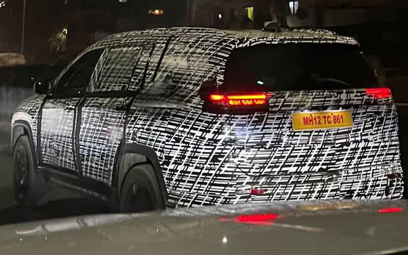 Jeep meridian spied on indian roads