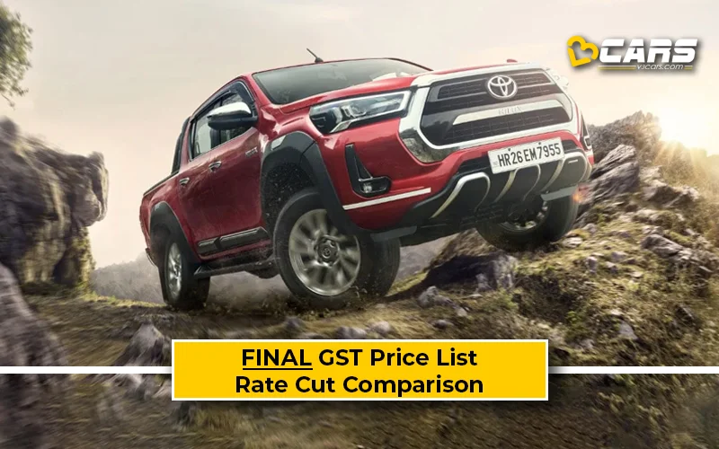 Final Toyota Hilux Price List After GST Rate Cut (Confirmed)
