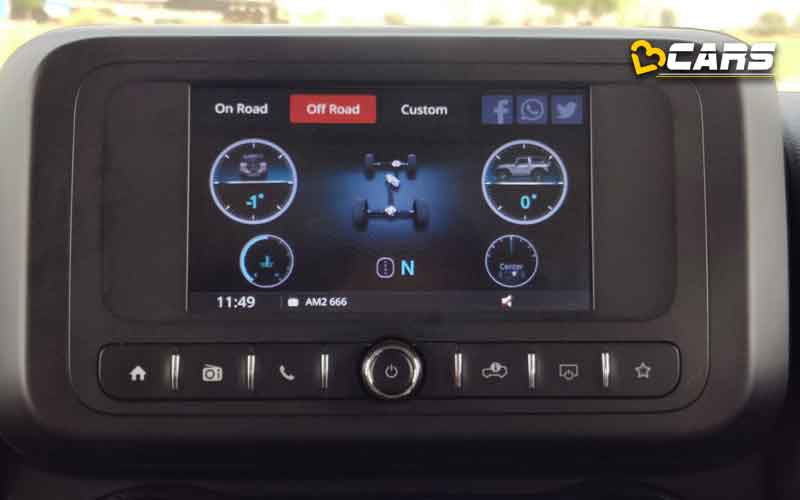 Thar infotainment system adventure stats features