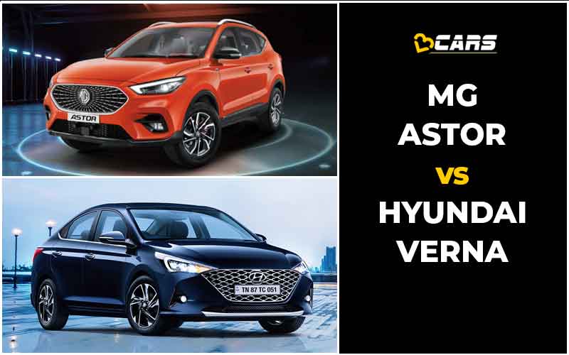 MG Astor Vs Hyundai Verna Price, Engine Specs, Dimensions Comparison