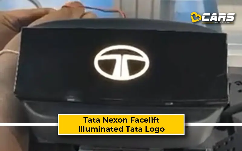 2023 Tata Nexon Facelift New Steering Wheel With Illuminated Tata Logo Leaked