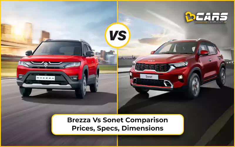 Maruti Arena Brezza Vs Kia Sonet Price, Engine Specs, Dimensions Comparison