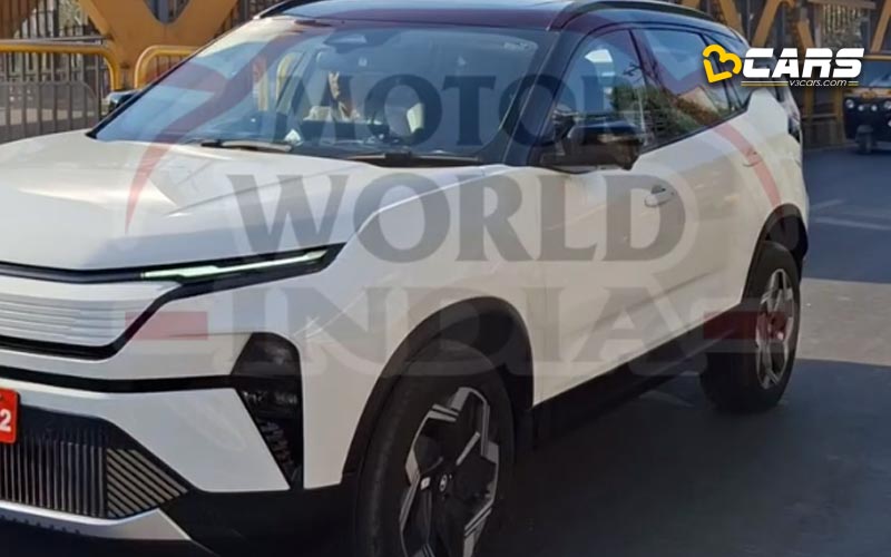 Tata harrier ev spotted testing without camouflage ahead of launch