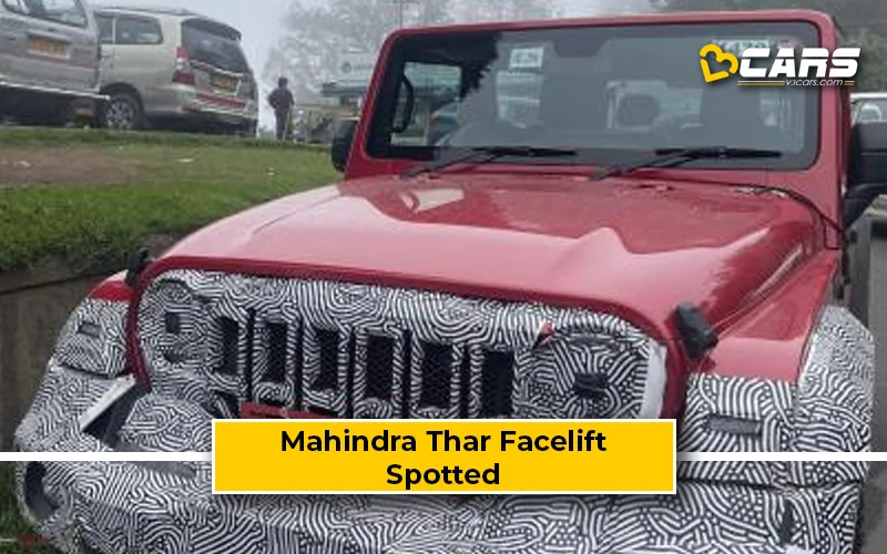 Mahindra Thar 3-Door Facelift Spied – Updated SUV Likely To Launch Soon