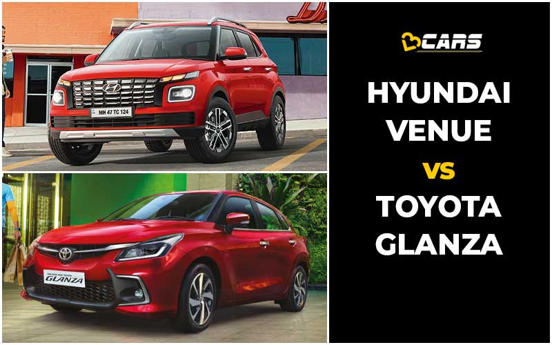 Hyundai Venue Vs Toyota Glanza Price, Engine Specs, Dimensions Comparison