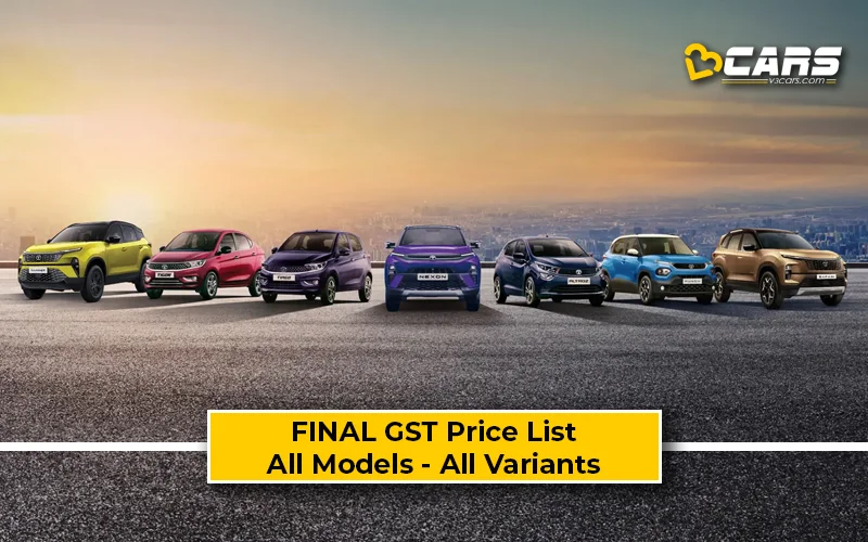 Final Tata GST Price List — All Models, Variant-wise Summary & Rate Cut Comparison (Confirmed)