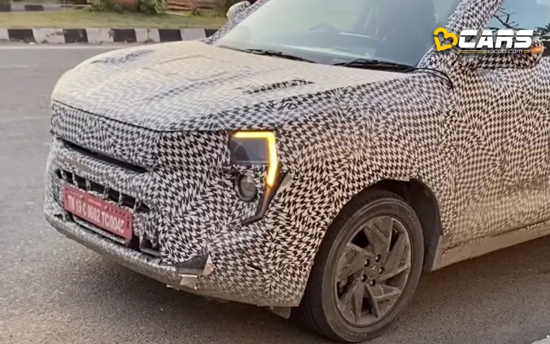 Mahindra xuv300 facelift spotted testing with thar 5 door
